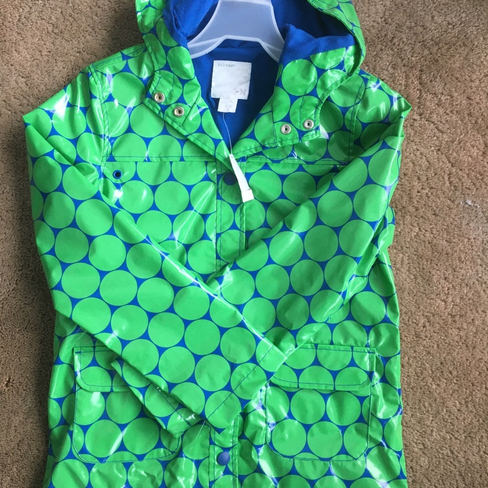NWOT Old Navy XL Girls Hooded Raincoat